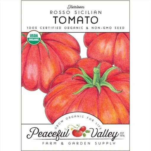 Paste Rosso Sicilian Tomato Seeds (Organic) -Organic Plants Sales organic tomato rosso sicilian